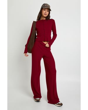 Tall Crinkle Cardigan & Wide Leg Trouser Set