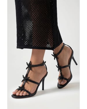 Embellished Triple Starfish Trim Strappy Heels
