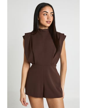 Tailored Pleat Detail Playsuit