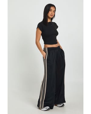Petite Side Stripe Adjustable Cuff Wide Leg Jogger
