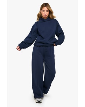 Tall Pintuck Detail Deep Waistband Wide Leg Jogger