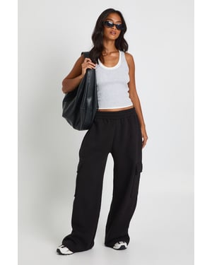 Petite Wide Leg Cargo Joggers