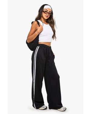 Petite Tricot Side Stripe Tape Straight Leg Jogger