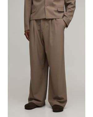 Tailored Pleat Front Wide Fit Suit Trousers