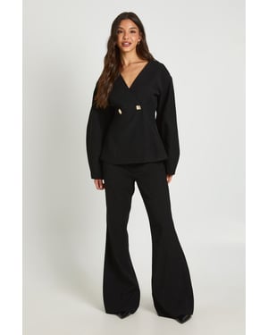 Flare Leg Tailored Trousers