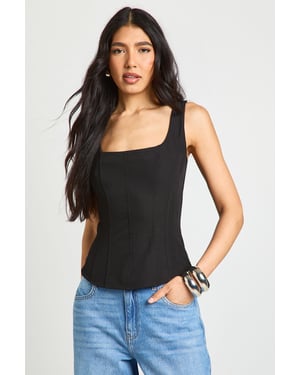 Tall Structured Crepe Corset Top