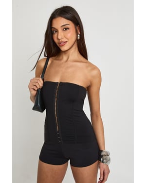 Cotton Touch Hook and Eye Bandeau Corset