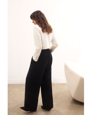 Compact Stretch Pocket Straight Leg Trousers