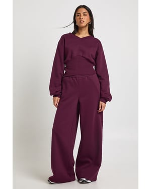 V Neck Deep Waist Sweatshirt Tracksuit