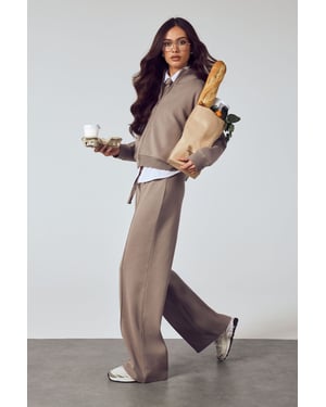 Zip Through Funnel Neck Interlock Tracksuit