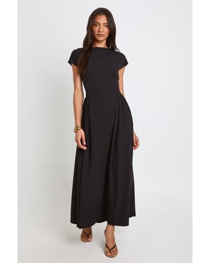Tall Textured Volume Skirt Midaxi Dress