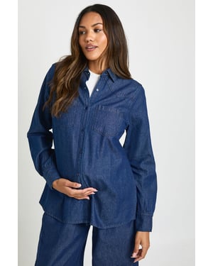 Maternity Denim Western Shirt