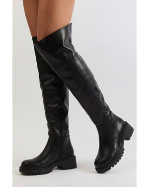 Chunky Over The Knee Boots