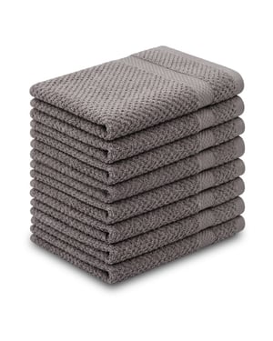 DoubleDry Popcorn weave gastendoekjes 30x50 cm set van 8 100% katoen 450