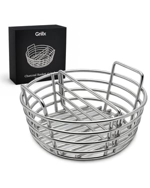 GrillX Kolenmand 13 inch met uitneembare divider rvs kamado accessoires -