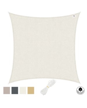 4gardenz Schaduwdoek waterdoorlatend vierkant 5x5 mtr -