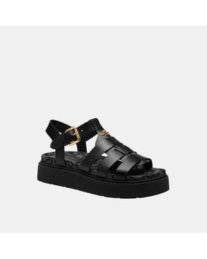 Lucy Lug Sole Sandal In Signature Jacquard