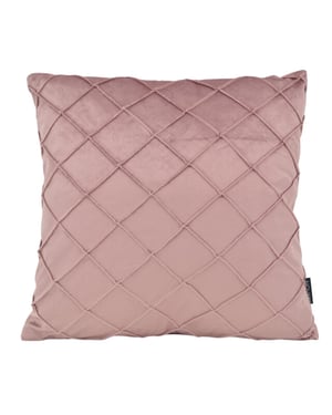 NOVÉE Sierkussen velvet cross oudroze | 45x45 cm | velvet/polyester