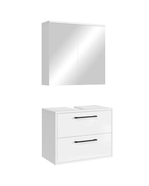 Badplaats Wastafelkast set florence 60 x 35 cm – hoogglans – badmeubel met
