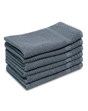 Phlox Soft popcorn gastendoekjes 30x50 cm set van 6 100% katoen 500 g/m2 -