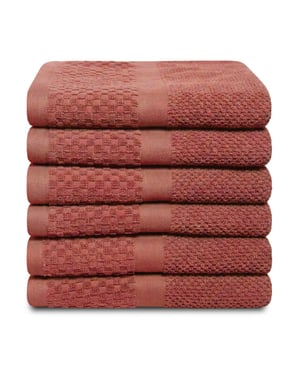 Phlox Soft popcorn handdoeken 50x90 cm set van 6 100% katoen 500 g/m2 -