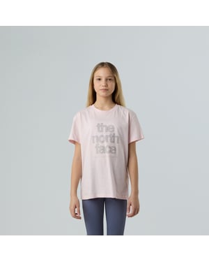 Girls' Reflective Logo Relaxed T-Shirt Pale Blossom
