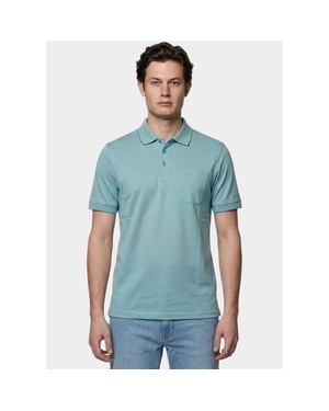 Bos Bright Blue Polo heren easy care 214008484/643 pool