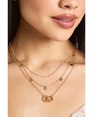 Gold Stacking Layered Necklace