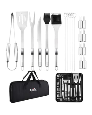 GrillX Barbecue gereedschap set 19-delig inclusief luxe draagtas kamado