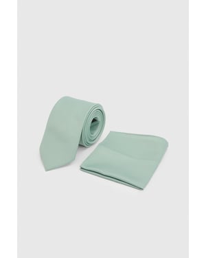 Sage Plus & Tall Tie and Pocket Square