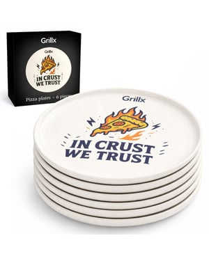 GrillX Keramieken pizzaborden set van 6 33 centimeter diameter pizza