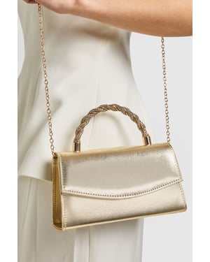 Gold Embellished Twist Handle Grab Bag