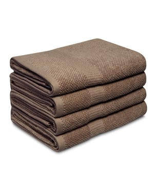 DoubleDry Popcorn weave handdoeken 70x140 cm set van 4 100% katoen 450 g/m2