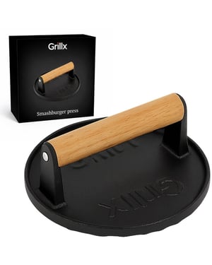 GrillX Smashburgerpers 17,5 centimeter diameter gietijzer smash burger -