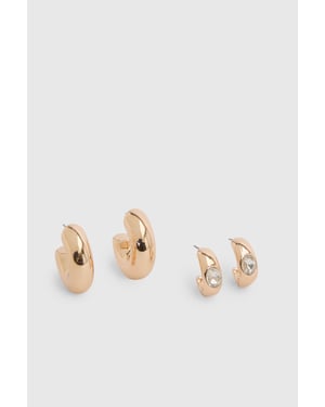 Chunky Hoop Earrings 2 Pack