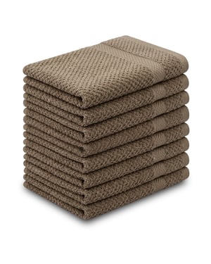 DoubleDry Popcorn weave gastendoekjes 30x50 cm set van 8 100% katoen 450