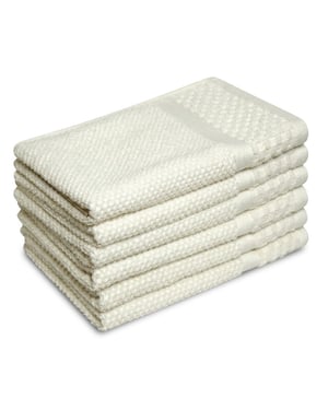 Phlox Soft popcorn gastendoekjes 30x50 cm set van 6 100% katoen 500 g/m2 -
