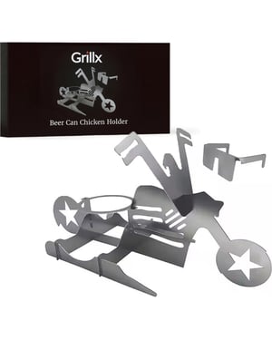 GrillX Beer can chicken houder kiphouder motorcycle kamado bbq accesoires -