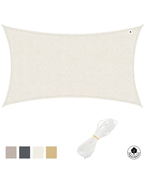 4gardenz Schaduwdoek waterdoorlatend rechthoek 5x6 mtr -