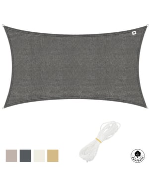 4gardenz Schaduwdoek waterdoorlatend rechthoek 3x4 mtr -