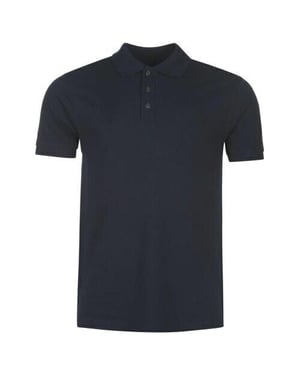 Mens Navy Polo Shirt Cotton Short Sleeve Tee