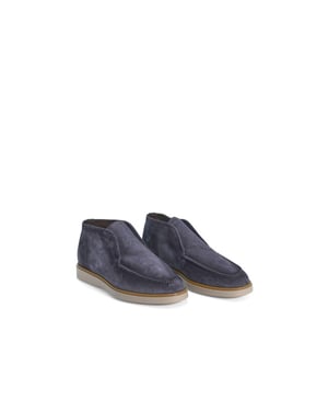 Giorgio 56407 blauwe suede instappers met lichte zool