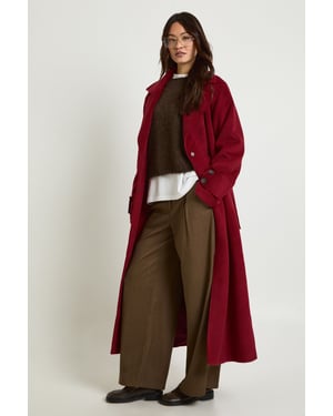 Tall Belted Wool Blend Coat