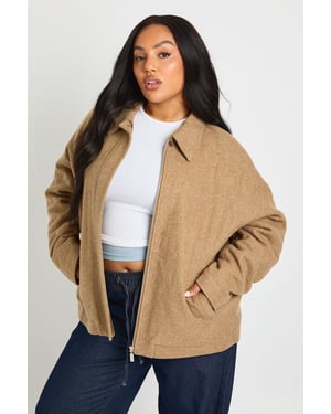 Plus Wool Look Oversized Jacket