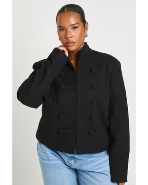Plus Military Cropped Jacket