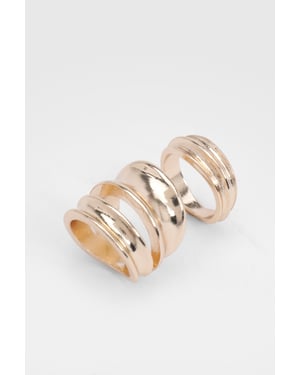 Hammered Chunky Rings 2 Pack