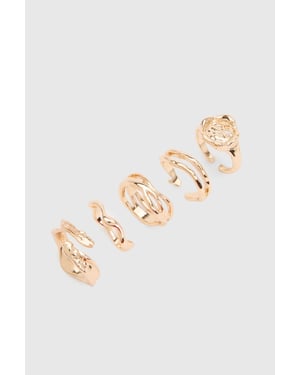 Hammered Statement Rings 5 Pack