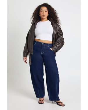 The Plus Mid Waist Barrel Jean