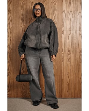 Plus Washed Elasticated Waist Jean