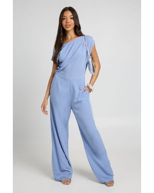 Aysmmetric Woven Wide Leg Jumpsuit